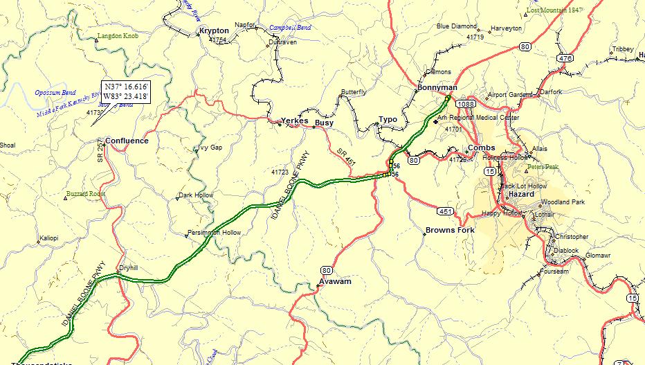 map of kentucky rivers